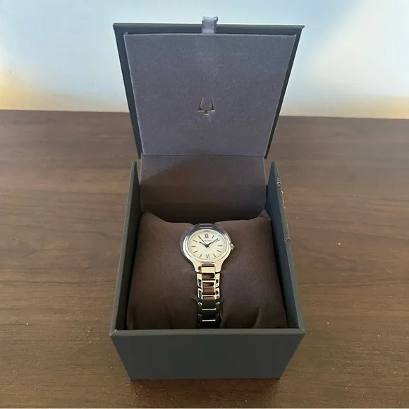 NWT Bulova Women's Analog Classic Watch Silver Blue New - Picture 1 of 11